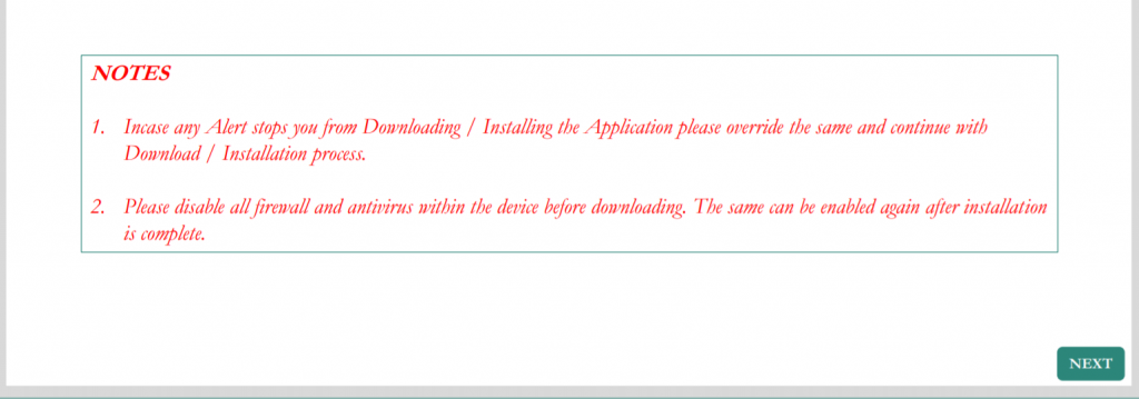 User manual (screenshot) of proctoring software.